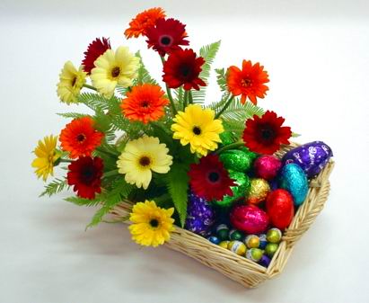  Ankara �i�ek�iler  sepette gerbera �i�ekleri 