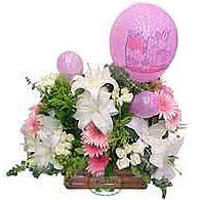 balon ve �i�eklerle tanzim  Ankara hediye sevgilime hediye �i�ek 