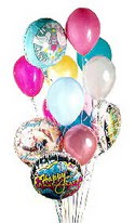  Ankara kaliteli taze ve ucuz �i�ekler  g�rsel kaliteli 17 u�an balon buketi tanzimleri