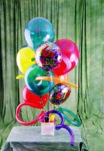  Ankara cicek , cicekci  karisik g�r�nt�de renkli u�an balon buketi