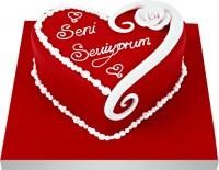  Ankarada �i�ek g�nderme sitemiz g�venlidir  Seni seviyorum yazili kalp yas pasta