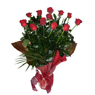 12 adet kirmizi g�llerden buket �i�egi