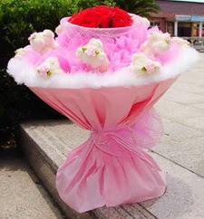  Ankarada �i�ek g�nderme sitemiz g�venlidir  11 adet ayicik ve 5 adet yapay g�l buketi