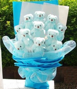 13 adet pelus ayiciktan g�rsel hediye buketi  Ankara hediye sevgilime hediye �i�ek 