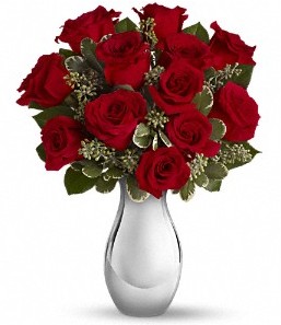  Ankara �i�ek ma�azas� , �i�ek�i adresleri   vazo i�erisinde 11 adet k�rm�z� g�l tanzimi