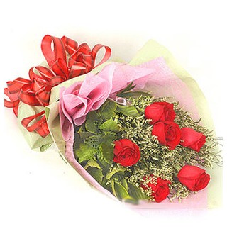  Ankara ucuz �i�ek g�nder  6 adet k�rm�z� g�lden buket