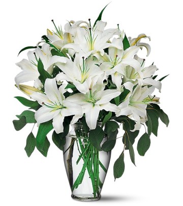 Ankara hediye sevgilime hediye çiçek  4 dal kazablanka ile görsel vazo tanzimi