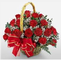 17 adet k�rm�z� g�lden g�l �i�ek sepeti  Ankara �i�ek sipari�i vermek 