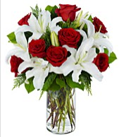 Vazoda g�rsel �i�ek tanzimi g�l kazablanka  Ankara 14 �ubat sevgililer g�n� �i�ek 