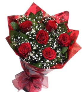 6 adet k�rm�z� g�lden buket  Ankara cicekciler , cicek siparisi 