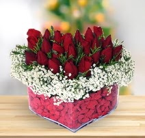 15 k�rm�z� g�lden kalp mika �i�e�i  Ankara �i�ek , �i�ek�i , �i�ek�ilik 