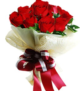 9 adet k�rm�z� g�lden buket tanzimi  Ankara �nternetten �i�ek sipari�i 