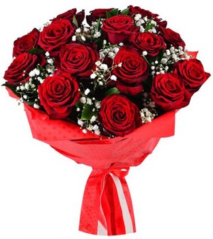 K�z isteme �i�e�i buketi 17 adet k�rm�z� g�l  Ankaraya �i�ek yolla 