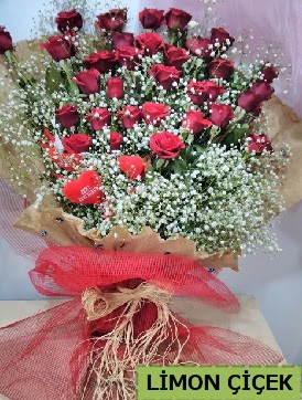 K�z isteme �i�e�i buketi 33 k�rm�z� g�lden  Ankara hediye sevgilime hediye �i�ek 