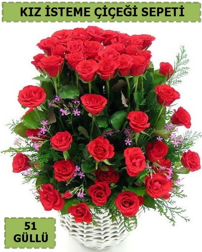 51 ADET KIRMIZI G�LDEN KIZ �STEME SEPET�  Ankara �i�ek g�nderme 