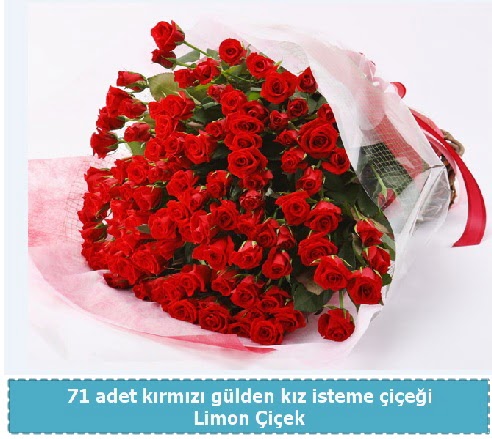 41 adet k�rm�z� g�l k�z isteme buketi  Ankaraya �i�ek yolla 