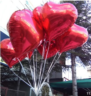 8 adet folyo kalp u�an balon  Ankara �i�ek sat��� 