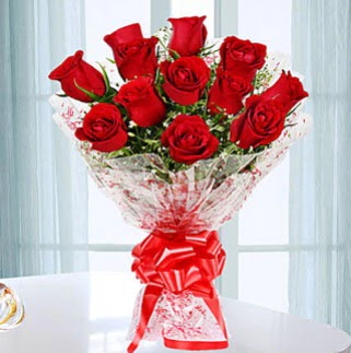 11 adet k�rm�z� g�lden g�rsel ��k buket  Ankara �i�ek sat��� 