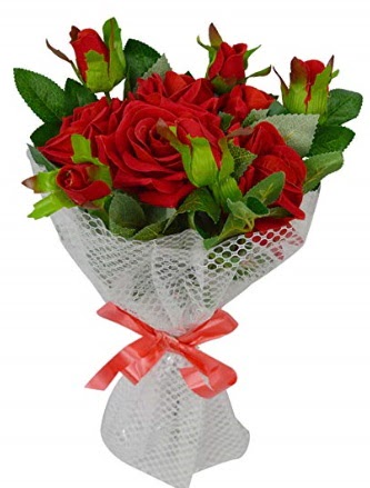 9 adet k�rm�z� g�lden sade ��k buket  Ankaraya �i�ek yolla 