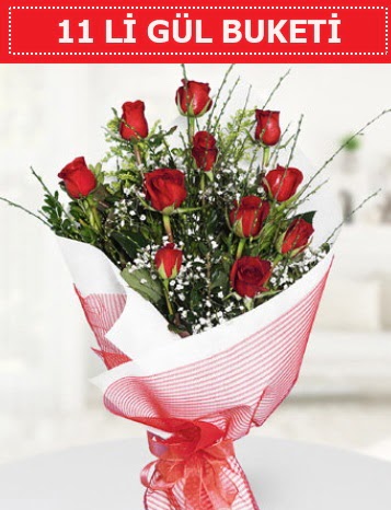 11 adet k�rm�z� g�l buketi A�k budur  Ankara �nternetten �i�ek sipari�i 