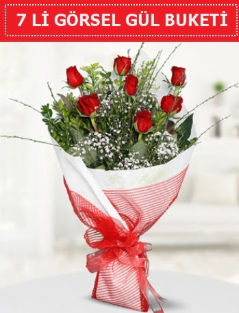 7 adet k�rm�z� g�l buketi A�k budur  Ankara �i�ek , �i�ek�i , �i�ek�ilik 