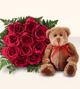 9 adet g�l ve oyuncak  Ankara ucuz �i�ek g�nder 
