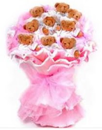 11 adet ayiciktan teddy bear buketi  Ankara yurti�i ve yurtd��� �i�ek sipari�i 