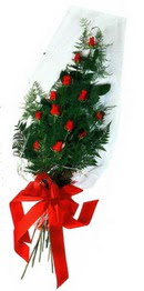  Ankara �i�ek g�nderme  11 adet kirmizi g�l saten kurdelali 