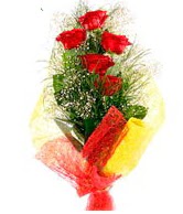 5 li k�rm�z� g�l buketi  Ankara hediye sevgilime hediye �i�ek 
