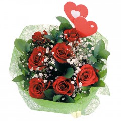 Vazo i�erisinde 9 g�l ve 2 kalp �ubuk  Ankara �i�ek servisi , �i�ek�i adresleri 