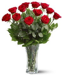 11 adet k�rm�z� g�l vazoda  Ankara �i�ek servisi , �i�ek�i adresleri 