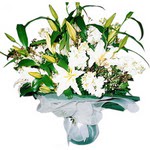  Ankara 14 �ubat sevgililer g�n� �i�ek  Kazablanka ve gerbera demeti