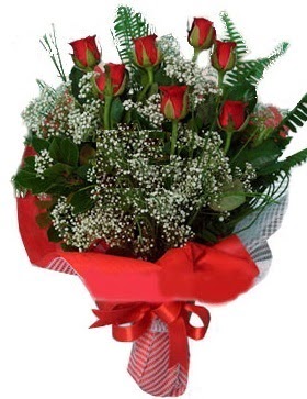 7 kırmızı gül buketi  Ankara internetten çiçek siparişi 