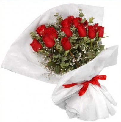 9 adet k�rm�z� g�l buketi  Ankara 14 �ubat sevgililer g�n� �i�ek 