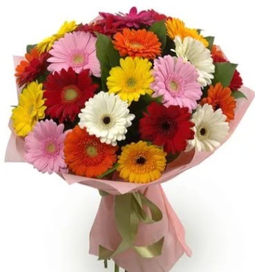 Karışık büyük boy gerbera çiçek buketi  Ankara çiçek , çiçekçi , çiçekçilik 