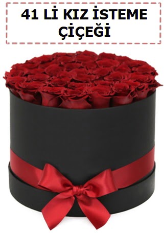 41 li kız isteme kutuda çiçek  Ankara çiçek satışı 